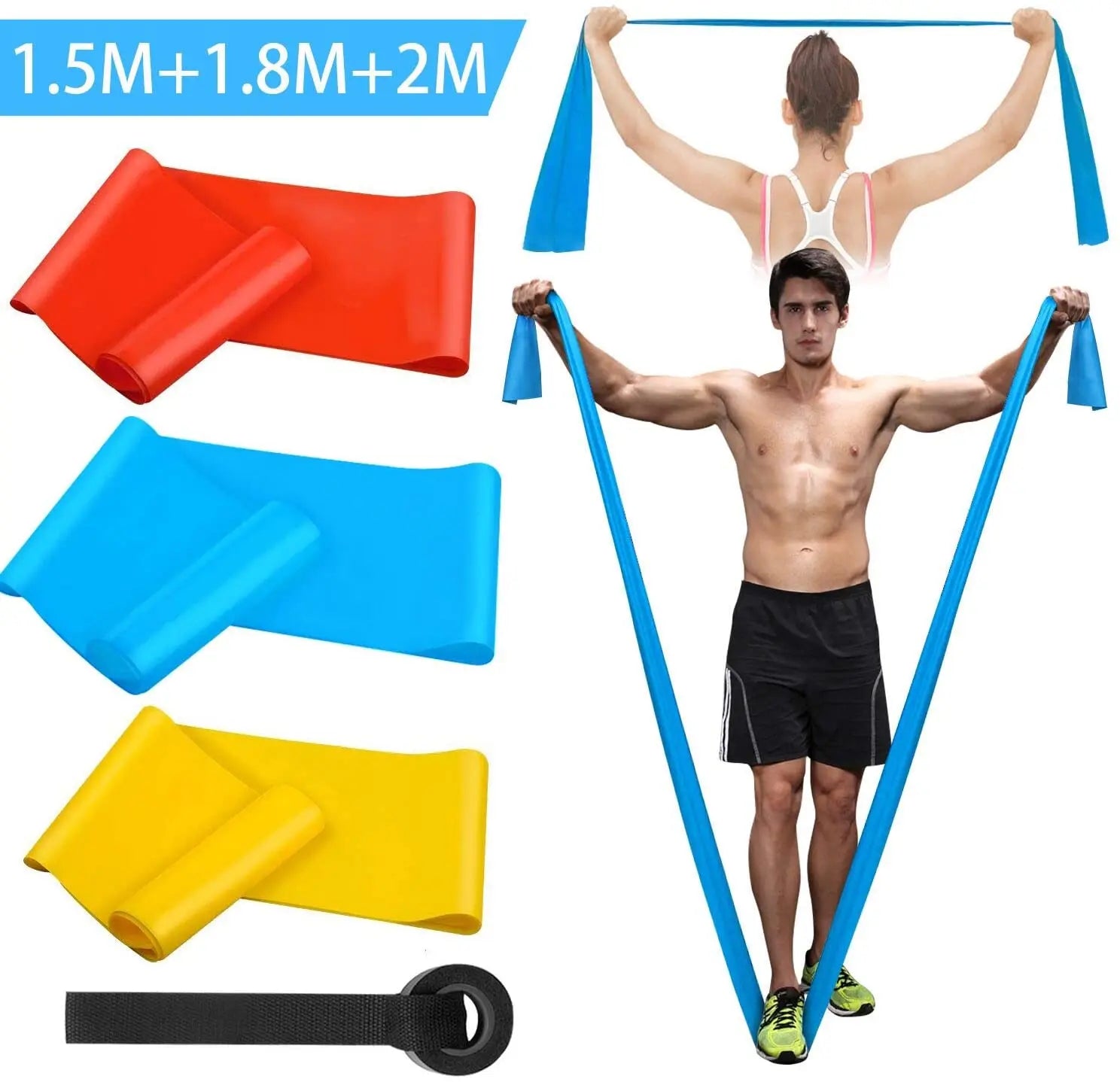 Elastic Fitness Bands 3Pcs
