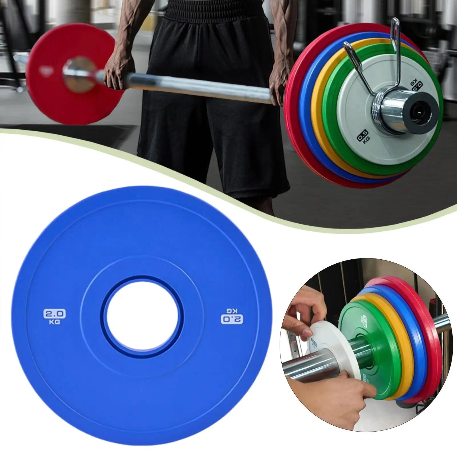 Dumbbell Weight Plate Grooved Rubber Steel for Fitness Machines Barbell Micro Plate for Professional Gym Use