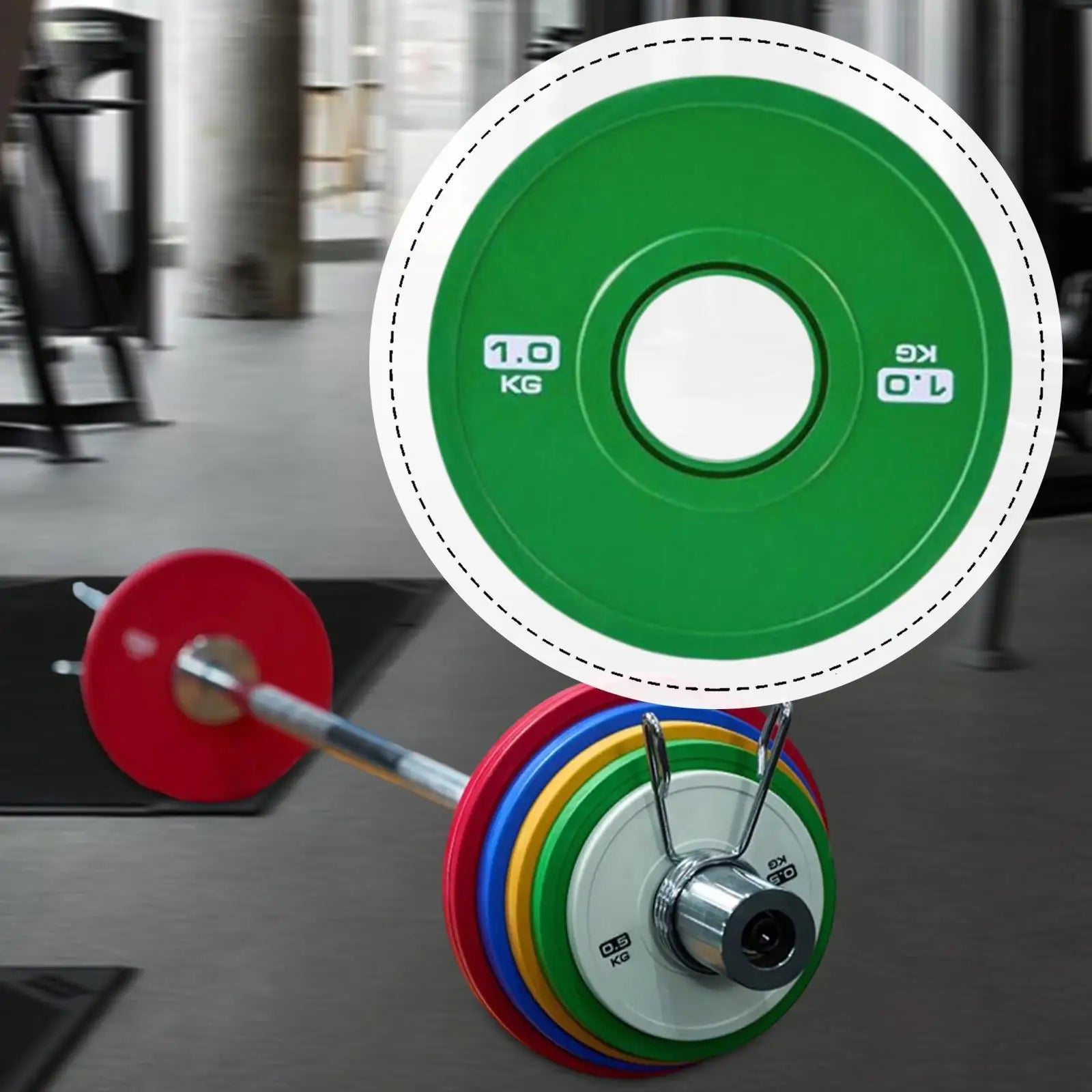 Dumbbell Weight Plate Grooved Rubber Steel for Fitness Machines Barbell Micro Plate for Professional Gym Use