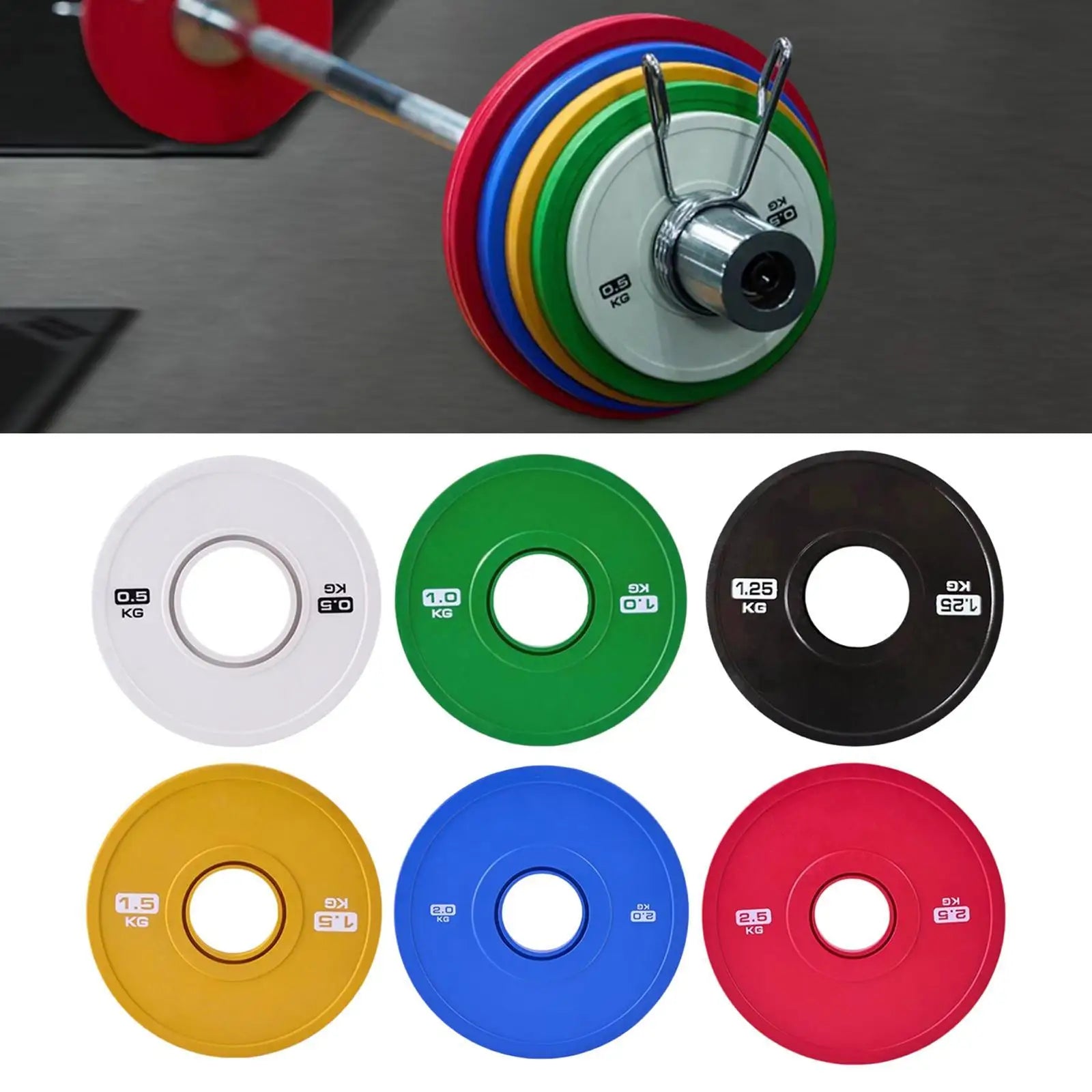 Dumbbell Weight Plate Grooved Rubber Steel for Fitness Machines Barbell Micro Plate for Professional Gym Use