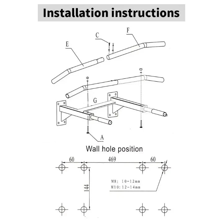 Fitness Dull Polish Horizontal Bar Home