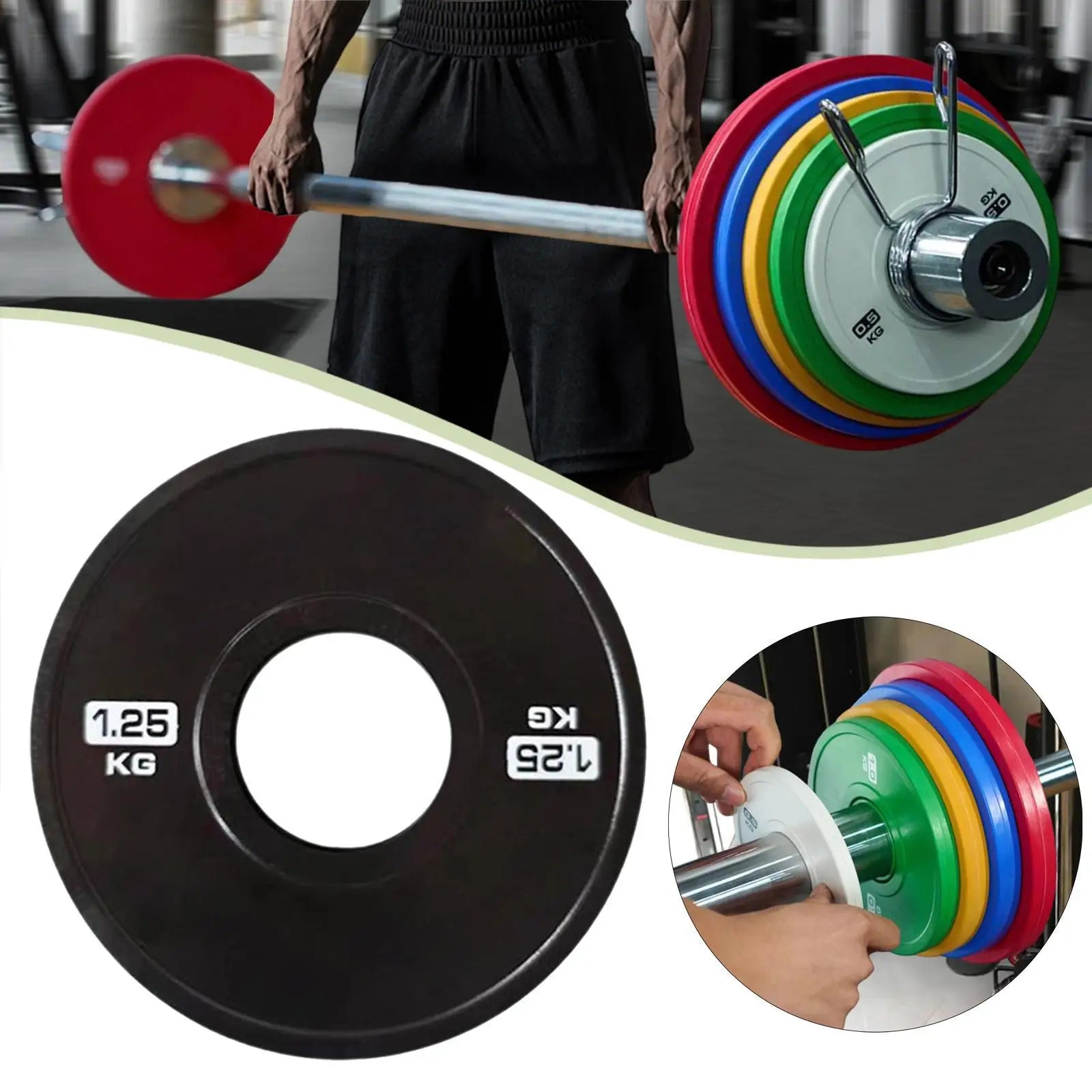 Dumbbell Weight Plate Grooved Rubber Steel for Fitness Machines Barbell Micro Plate for Professional Gym Use