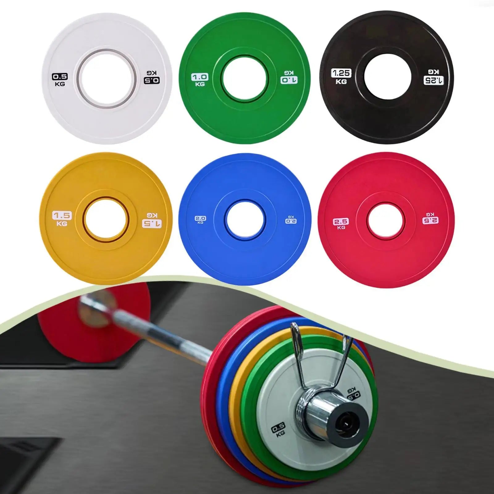Dumbbell Weight Plate Grooved Rubber Steel for Fitness Machines Barbell Micro Plate for Professional Gym Use