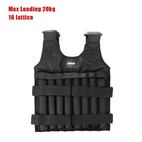 SUTENG-Loading Weighted Vest for Boxing Training, Workout Equipment, Adjustable Waistcoat Jacket, Sand Clothing, 20kg, 50kg