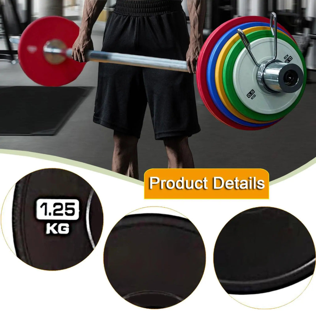 Dumbbell Weight Plate Grooved Rubber Steel for Fitness Machines Barbell Micro Plate for Professional Gym Use